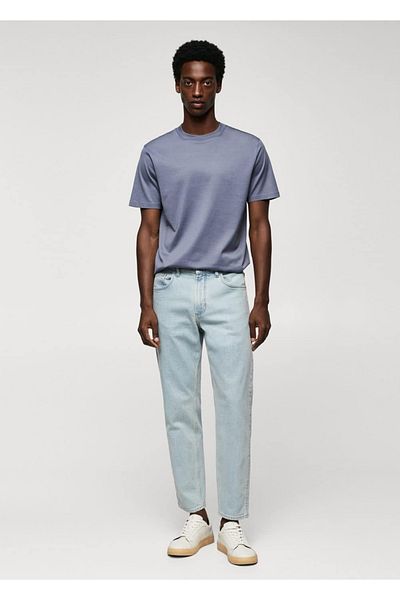 MANGO Man Ben model zúžené zkrácené džíny