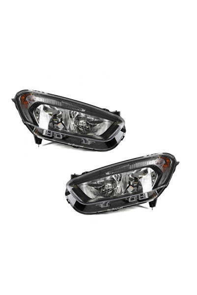 fkoto Courier Uyumlu Ön Far Takımı Motorlu Siyah Zemin Eski Model 2014-2017