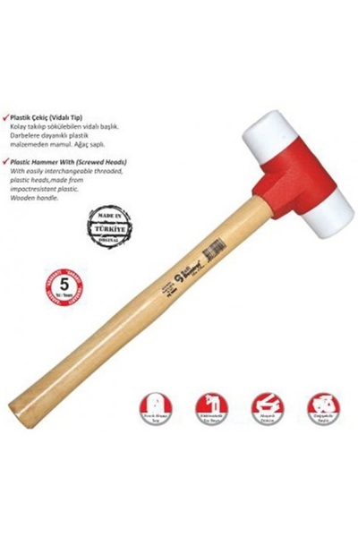 Sait Demirci Prof Plastik Çekiç Tokmak 50 MM