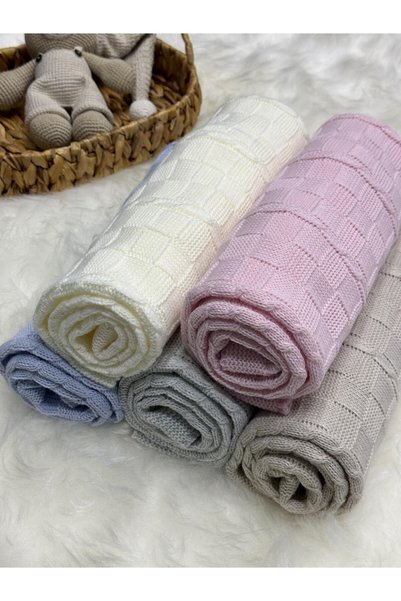 Home LITTLE LAND FINE HAIR BRAIDED KNITWEAR BABY BLANKET