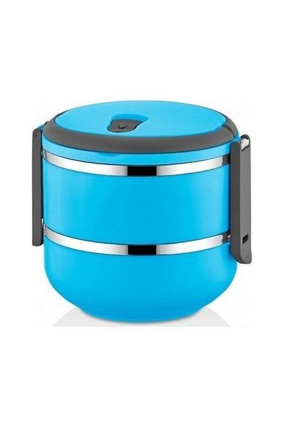 Penguen Png-6001 Stainless Food Thermos 2 Layers Blue - Lunch Box