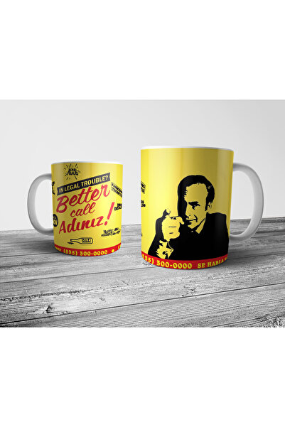 Pixxa Better Call Saul Kişiye Özel İsimli ve Telefonlu Kupa Bardak