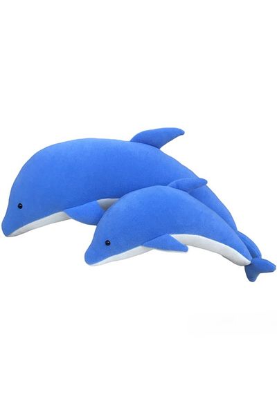 UgurToyss Sleeping Companion Cute Dolphin Plush Toy 60-37 Cm Father And Baby Dolphin