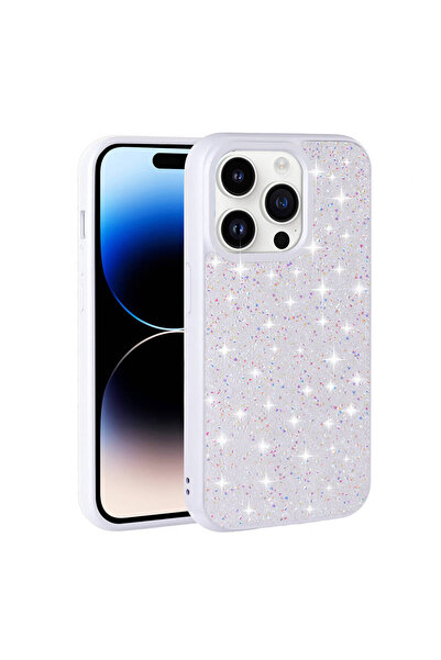 Rivor Apple iPhone 14 Pro Max Uyumlu Kılıf Kamera Yükseltili Parlak Taşlı Tas...