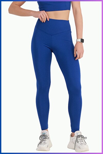 missmaral Women's Tights High Waist Recovery Full Length Casual & Comfort Saks Blue102101