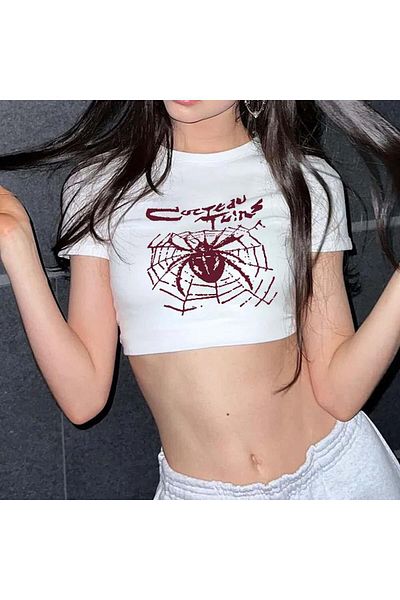 Toum dolls fashion Red Spider Crop Blouse