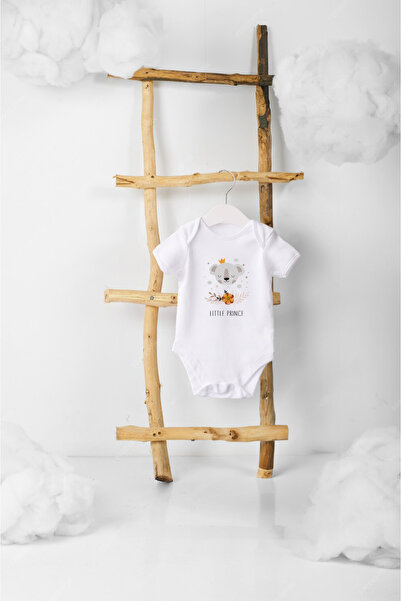 Lotus Baby Short Sleeve 100% Cotton Little Prince Koala Design Baby Bodysuit