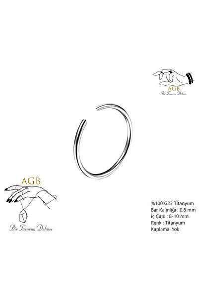 agbtasarım %100 G23 Titanyum Burun, Kulak, Kaş Nostril, Septum, Helix, Dalth ...