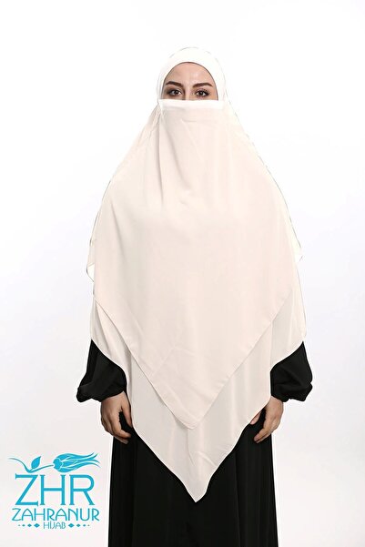ZAHRANUR HİJAB 3 Katlı Şifon Sufle (BAYAN NAMAZ ÜMRE VE HAC ELBİSESİ)