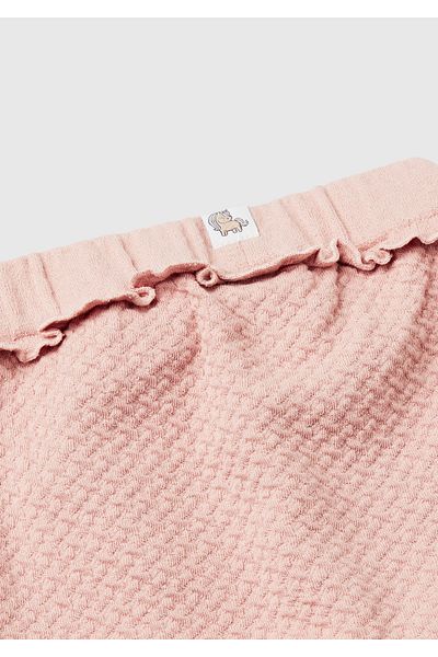 United Colors of Benetton Baby Beige Drawstring Ankle Slit Fleece Trousers