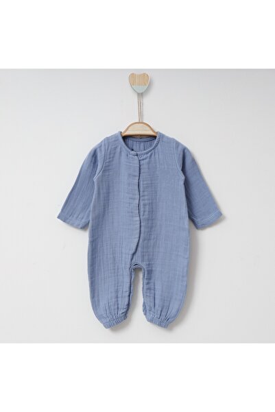 Minibubbles %100 pamuk müslin çıtçıtlı bebe tulum
