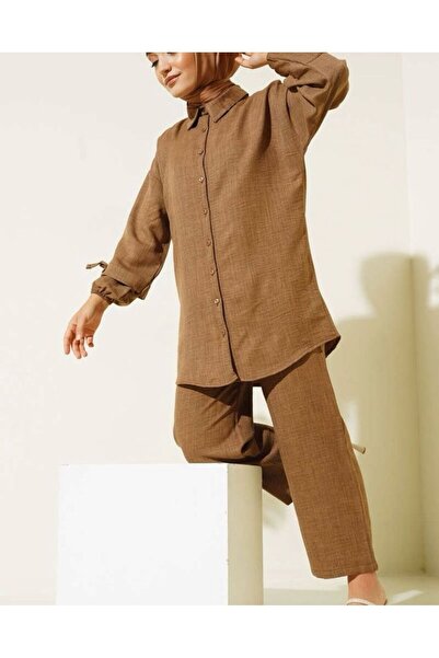 YILMAZBARMAZ women's buttoned linen double suit