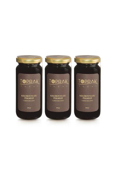 Toprak Doğal Keçiboynuzu Pekmezi 3'lü Avantajlı Set - Şekersiz Keçiboynuzu Öz...