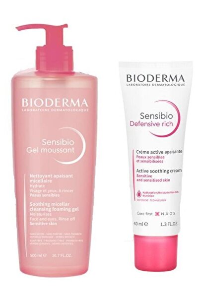Bioderma Sensibio Hassas Ciltler Için Yıkama Jeli 500ml Defensive Rich Cream 40 ml