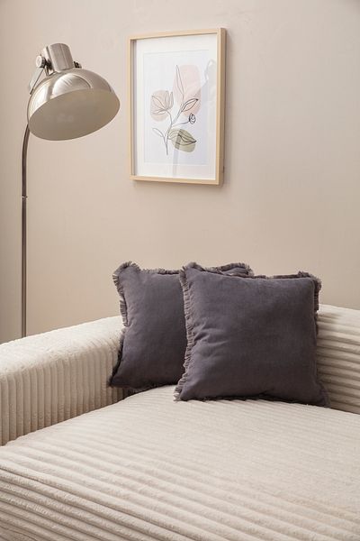 BUGİ HOME COLLECTİON EVLINA CULOARE ANTRACIT FRANJURI CU O CULOARE 43X43 CURENT CURENT