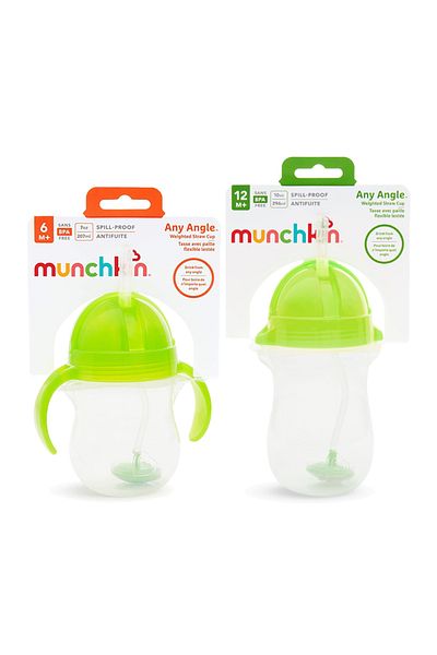 Munchkin Soft Green Click Tip 6 and 12 Months Training Cup with Spare Lid
