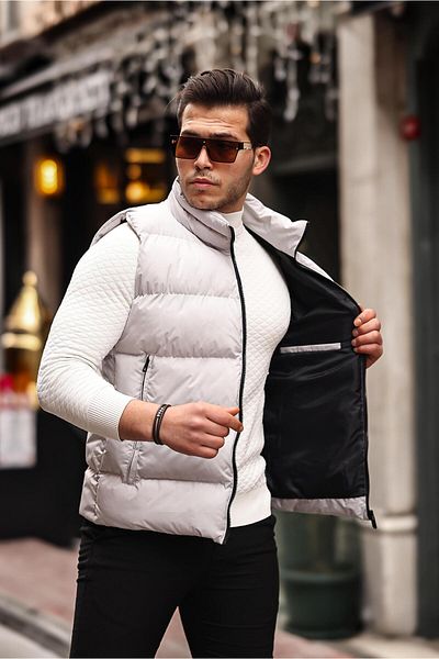 Stilkombin Coat of Arms Hidden Zip Puffer Vest PLDP 2910