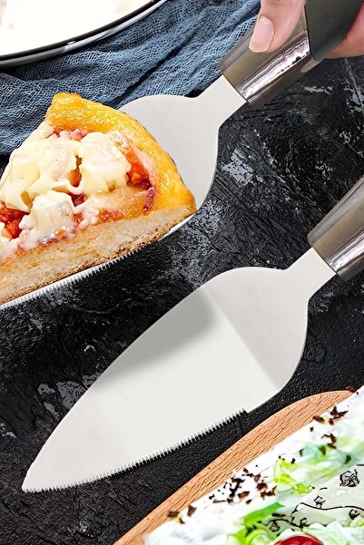 Binbirreyon 28cm Stainless Steel Pizza Cake and Pastry Cutter Serving Spatula - Rd028