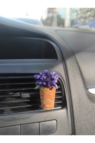 Aksesuar360 Mu Craft Mor Çıtır Çiçek Araç İçi Klima Koku Difüzörü Klipsli (Ko...