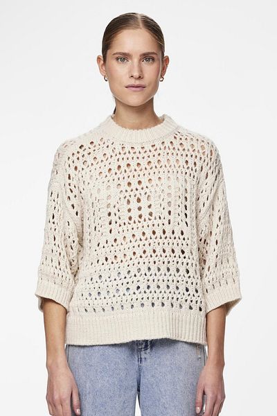 PIECES PCMASHA 3/4 O-NECK STRICK BC