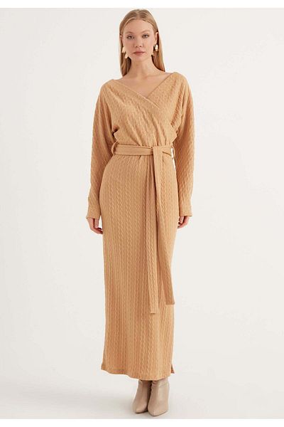 Herita Langärmliges Kleid mit Schlitz