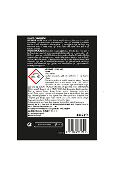 Mr. Muscle Granül Lavabo Açıcı, 2x50g