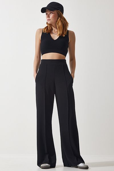 Happiness İstanbul Women's Black Stretchy Sweatpants BF00090