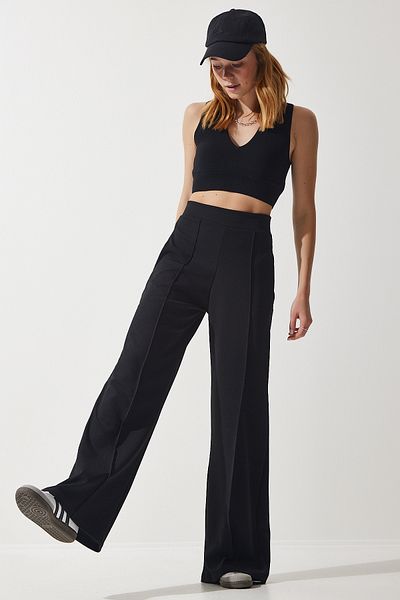 Happiness İstanbul Women's Black Stretchy Sweatpants BF00090