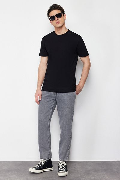 Trendyol Collection Τζιν Τζιν TMNSS24JE00014 Model Grey Relax Fit