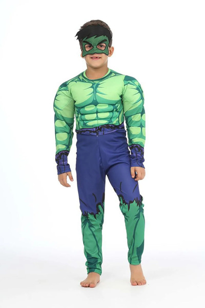 Hulk κοστούμι μυώδες παιδικό μασκέ πράσινο γιγάντιο πάρτι ειδική περίσταση
