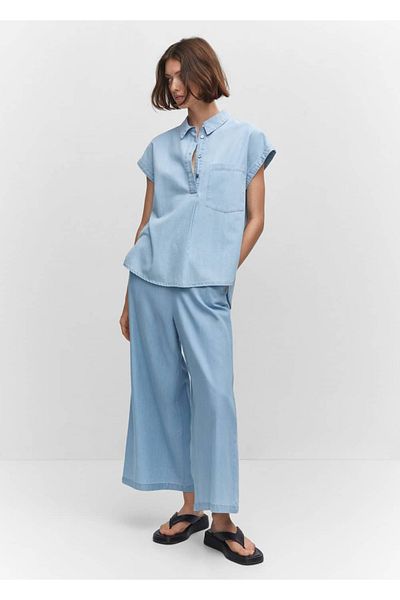 MANGO Woman Pantaloni culotte 100% bumbac