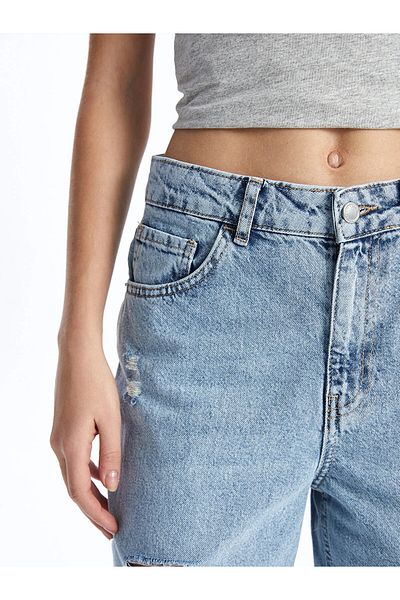 LC Waikiki LCW Jeans Boyfriend Ripped Detailed Women's Jean Trousers