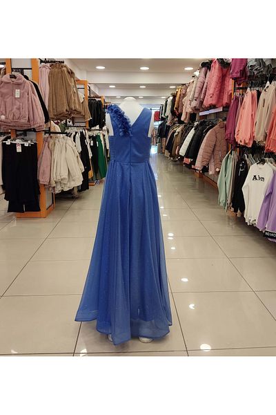 Yonca Çocuk Βραδινό φόρεμα Onbuco Kids 1534 Cross Shoulder Flower Girl