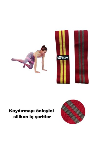 CKSpor Dokuma Direnç Bandı Pilates Squat Fitness Kas Şekillendirici Güçlendir...