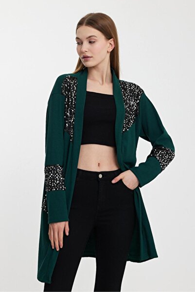 CNG MODA Cardigan brodat cu paiete