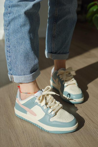 StyleArt Dunk Krem Petrol Spor Ayakkabı