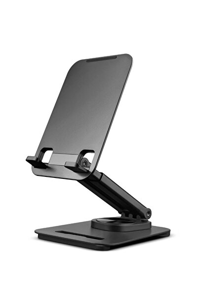peakaks Tablet - Ipad Standı Metal Portatif Masaüstü Ayarlanabilir Stand 4 Eksenli 360 Derece Dönen