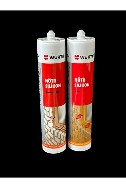 Würth Nötr Silikon Antrasit Gri ve Siyah 2'li set