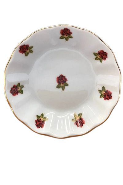 AYBABA STORE 18 Piece Red Rose Acem Tea Cup Set