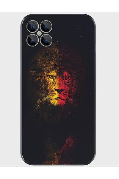 omix X600 Kılıf Desenli Baskılı Silikon - aslan