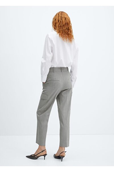 MANGO Woman Fabric Trousers with Side Pockets