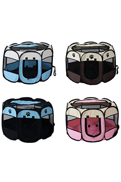 Benny Kedi Köpek Oyun Alanı Kumaş 60x33 cm 8 parçalı Çapı 73 cm