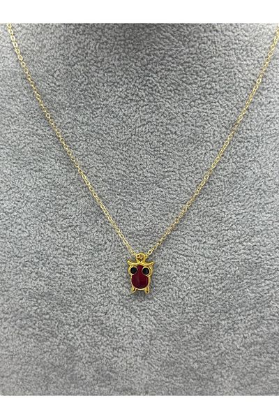Hobimos Red Owl Necklace
