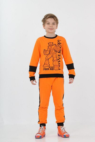 LupiaKids بدلة رياضية للأولاد باللون البرتقالي من Cyber Kid LP-23WIN-060