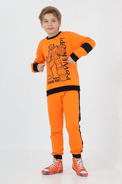 LupiaKids بدلة رياضية للأولاد باللون البرتقالي من Cyber Kid LP-23WIN-060