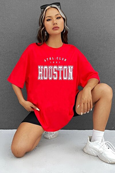 Trend Sizde Unisex Houston Štampano Dizajn T-shirt