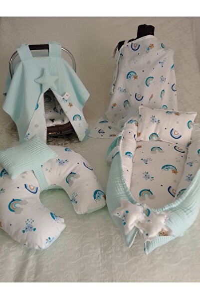 Wenaris وغطاء وسادة لعربة الأطفال ووسادة للرضاعة ومريلة للرضاعة