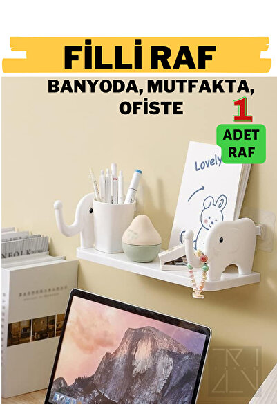 zanur FİLLİ Kendinden Yapışkanlı ,Banyo Raf /Mutfak /Ofis/ Wc /Çok amaçlı Org...