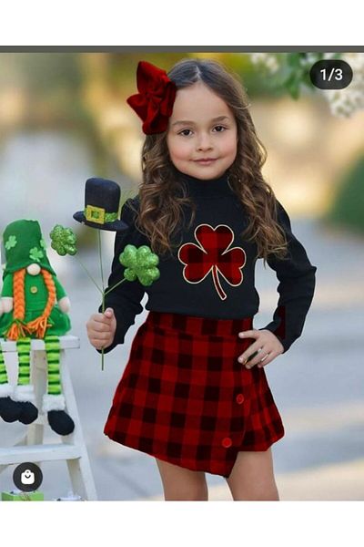 bir dünya çocuk Clover Skirt Set