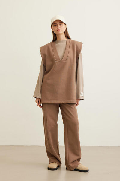 Manuka SELECTED SWEATER BROWN